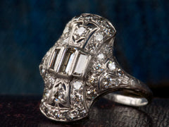 thumbnail of 1930s Art Deco Diamond Cocktail Ring, Platinum