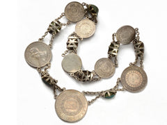 1890s Scarabs & Coin Necklace