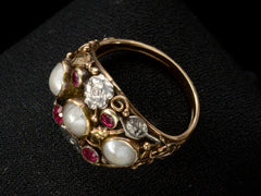 Art & Crafts Ruby Ring (top view)