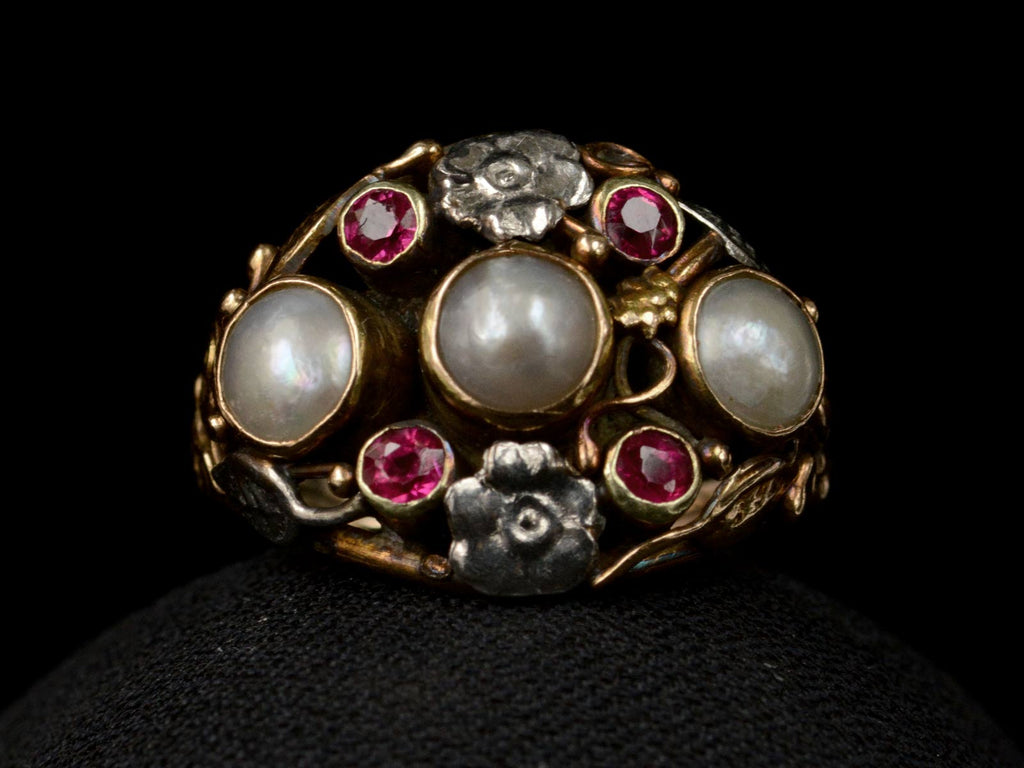 Art & Crafts Ruby Ring (detail view)