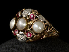 Art & Crafts Ruby Ring (side view)