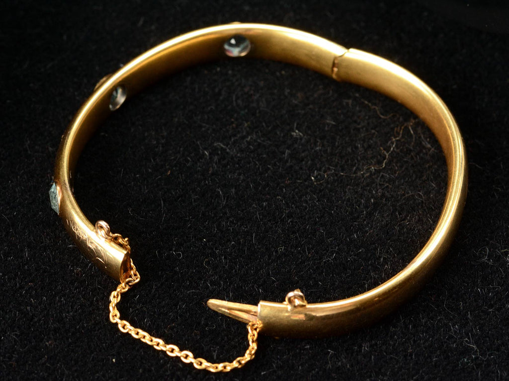 c1900 Aquamarine Bracelet (top view)