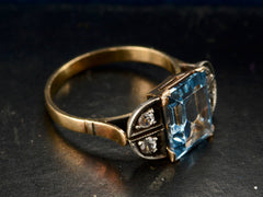 1920s Art Deco Aqua Ring