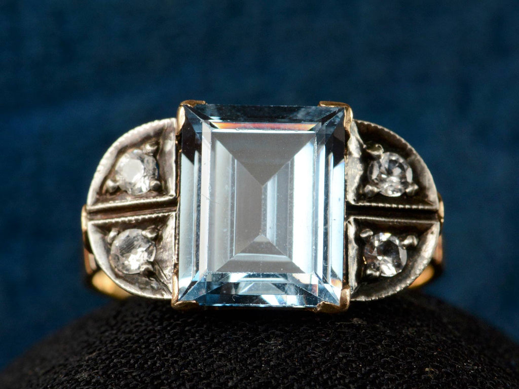 1920s Art Deco Aqua Ring