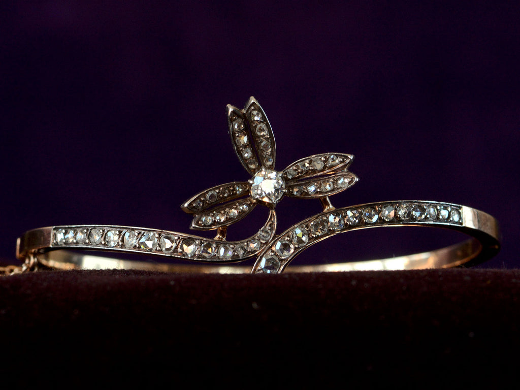 c1900 Art Nouveau Diamond Bracelet (detail view)