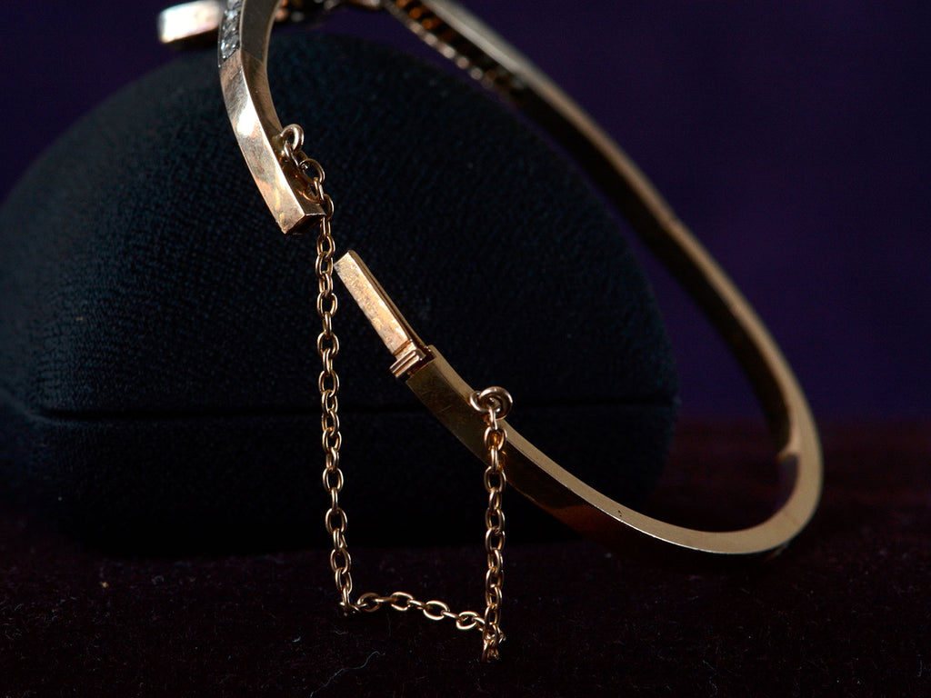 c1900 Art Nouveau Diamond Bracelet (backside view)