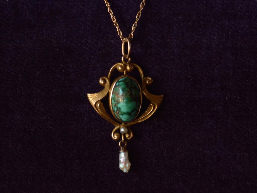 Art Nouveau Turquoise Necklace