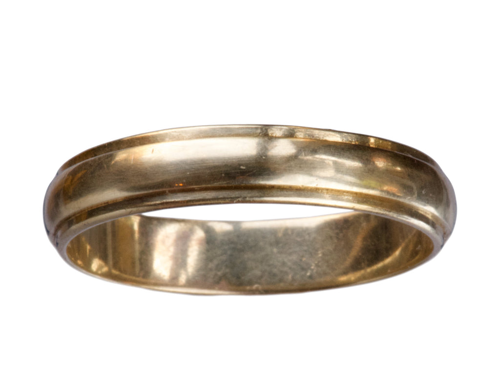 Vintage Edged Wedding Band (on white background)