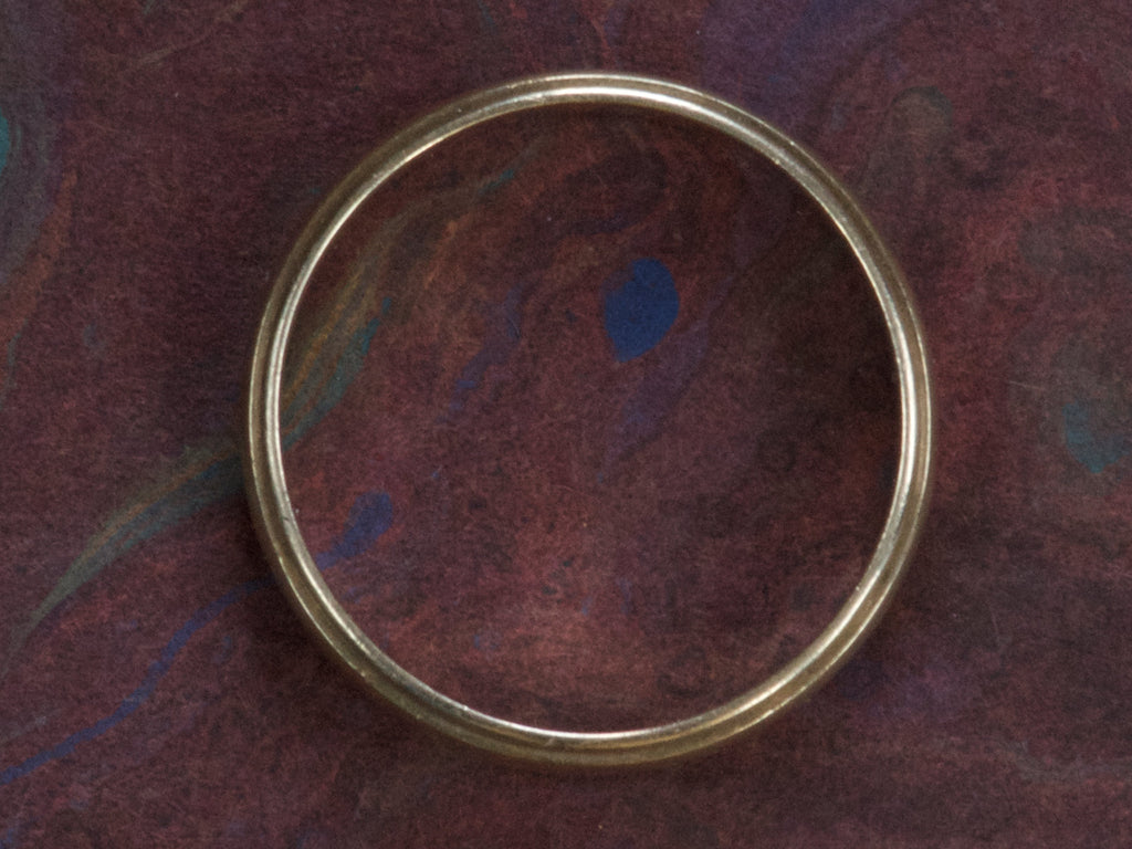 Vintage Edged Wedding Band (profile view)