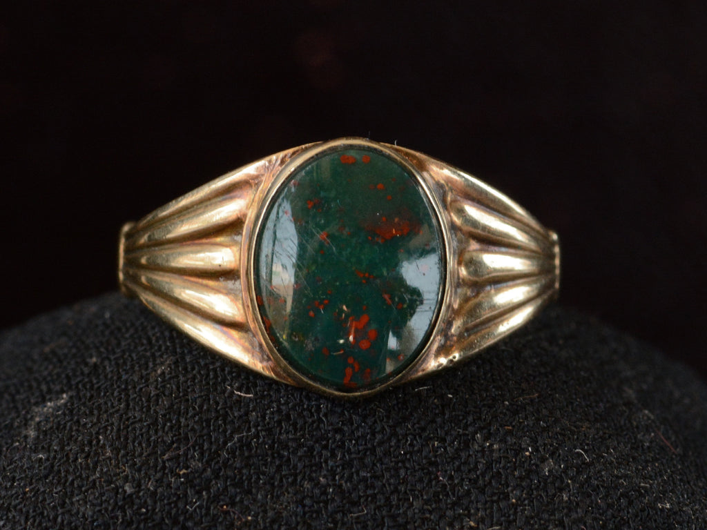 c1900 Bloodstone Signet Ring (detail)