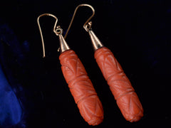 1860s Victorian Coral Earrings