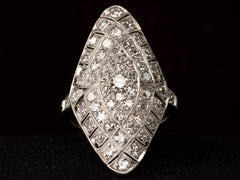 1920s Art Deco 1.90ctw Diamond Cocktail Ring