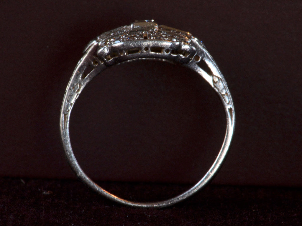 1920s Deco Cocktail Ring (profile view)