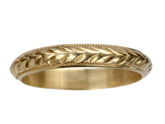 1930s Decorated 3.7mm 14K Band