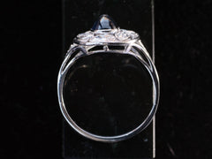 c1920 Deco Sapphire Ring (profile view)