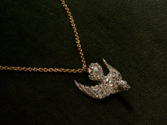 thumbnail of c1890 Diamond Bird Pendant (detail)
