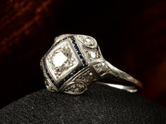 c1920 Art Deco 0.45ct Ring (side view)