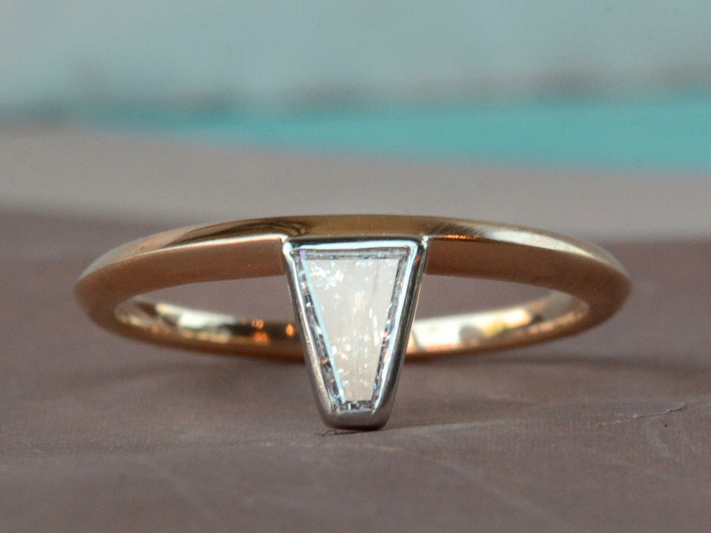 EB 0.26ct Trapezoidal Diamond Engagement Ring
