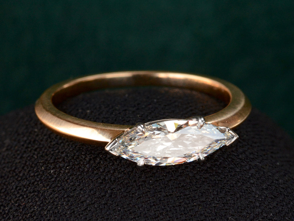 EB 0.68ct East West Diamond Marquise Engagement Ring