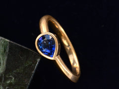 thumbnail of EB Sapphire Pear Ring (side view)