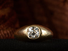 thumbnail of EB 1.04ct Mine Cut Gypsy Ring (detail view)