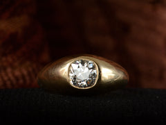 thumbnail of EB 1.04ct Mine Cut Gypsy Ring (detail view)
