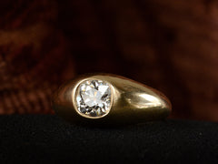 thumbnail of EB 1.04ct Mine Cut Gypsy Ring (side view)