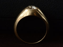 thumbnail of EB 1.04ct Mine Cut Gypsy Ring (profile view)