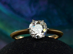 EB 1.26ct Old Mine Cut Diamond Solitaire Engagement Ring