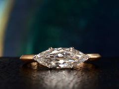 EB 1.27ct Old Cut Marquise Diamond Engagement Ring