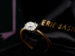EB 1.33ct Old Mine Cut Cushion Diamond Engagement Ring