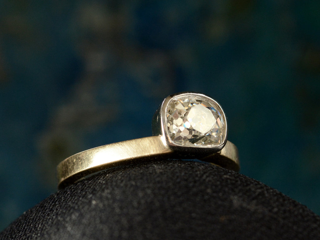 EB 1.33ct Old Mine Ring (side view)