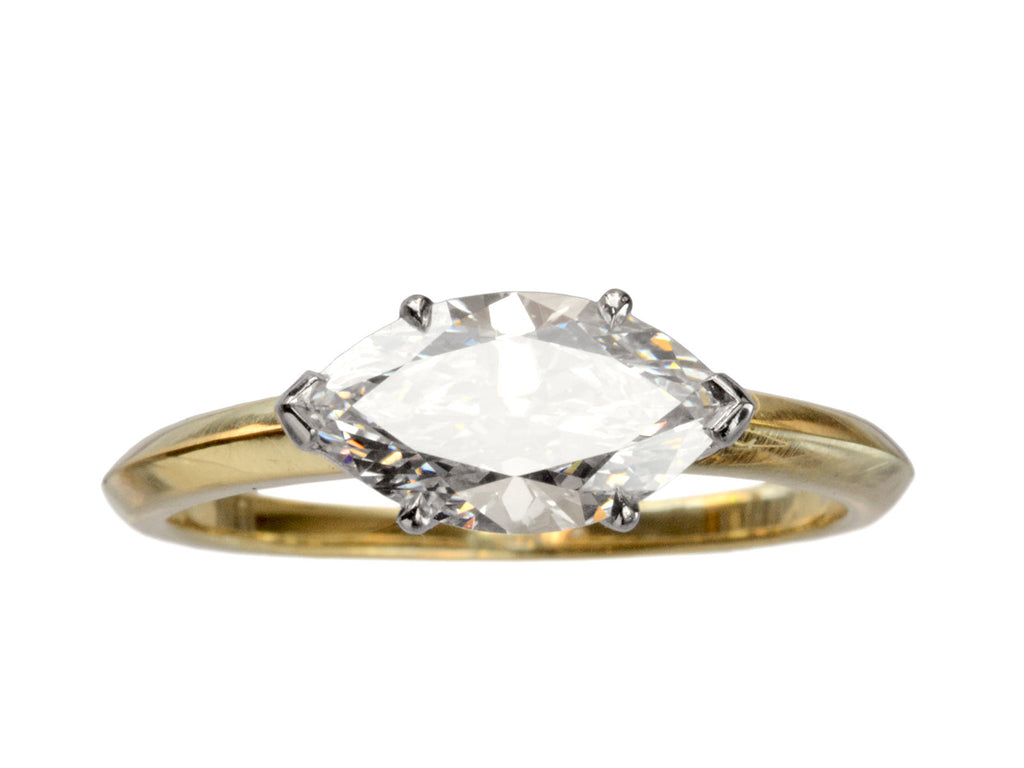EB East-West 1.35ct Marquise Diamond Engagement Ring
