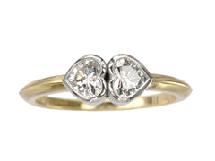 thumbnail of EB Modern Two Hearts Ring (on white background)