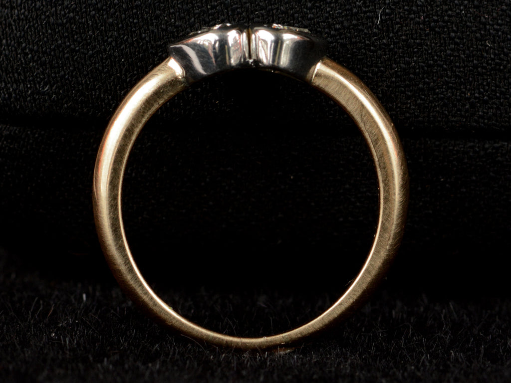 EB Modern Two Hearts Ring (profile view)