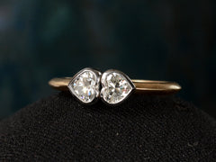 thumbnail of EB Modern Two Hearts Ring (side view)