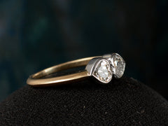 EB Modern Two Hearts Ring (side view)