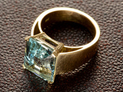 thumbnail of EB Modern Aquamarine Ring (top view)