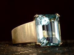 thumbnail of EB Modern Aquamarine Ring (side view)