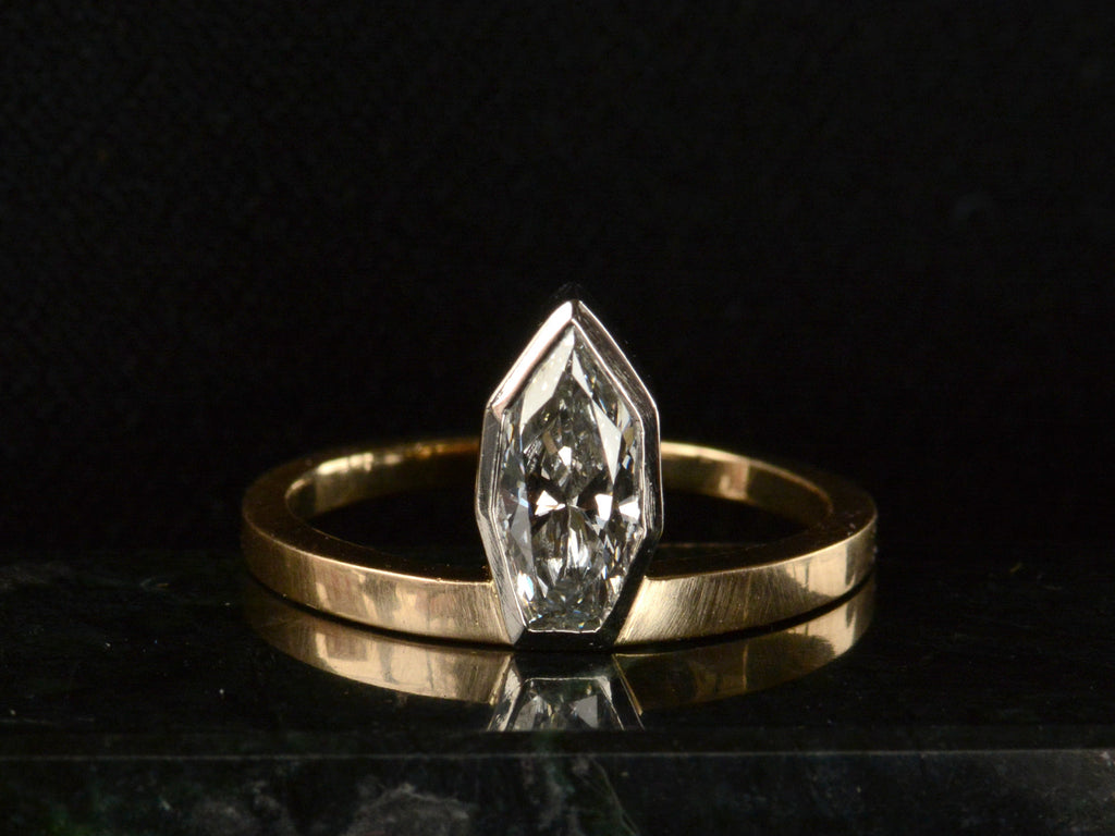 EB Diamond Rowboat Ring (on dark background)
