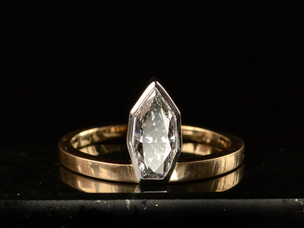 EB Diamond Rowboat Ring (on dark background)