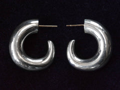 thumbnail of EB Horn Hoop Earrings (side view)