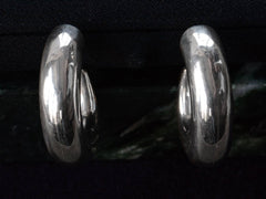 EB Horn Hoop Earrings (front view)