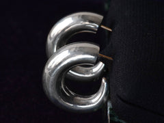 thumbnail of EB Horn Hoop Earrings (side view)