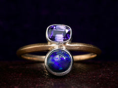 EB Black Opal & Sapphire Ring (inverted)