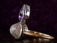 thumbnail of EB Turquoise & Amethyst Ring (left side view)