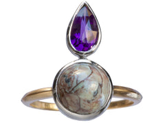 thumbnail of EB Turquoise & Amethyst Ring (on white background)
