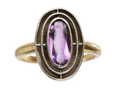 c1910 Haloed Amethyst Ring (on white background)