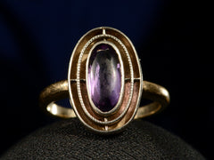 c1910 Haloed Amethyst Ring (detail view)