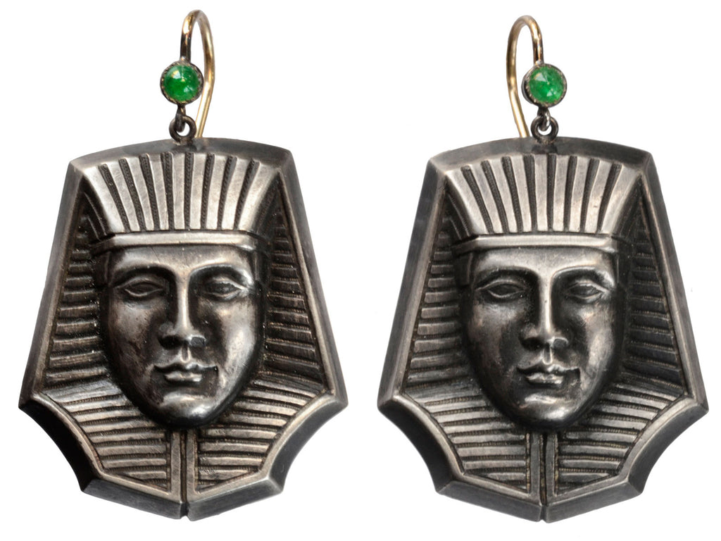 Emerald Pharaoh Earrings (on white background)